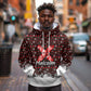 Malcolm X Christmas Hoodie Retro Knitted Pattern Holiday Wreath Civil Rights Leader