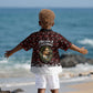 Malcolm X Christmas Kid Hawaiian Shirt Retro Knitted Pattern Holiday Wreath Civil Rights Leader