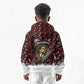 Malcolm X Christmas Kid Hoodie Retro Knitted Pattern Holiday Wreath Civil Rights Leader