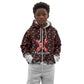 Malcolm X Christmas Kid Hoodie Retro Knitted Pattern Holiday Wreath Civil Rights Leader