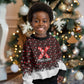 Malcolm X Christmas Kid Ugly Christmas Sweater Retro Knitted Pattern Holiday Wreath Civil Rights Leader