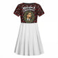 Malcolm X Christmas Kid Short Sleeve Dress Retro Knitted Pattern Holiday Wreath Civil Rights Leader