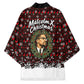 Malcolm X Christmas Kimono Retro Knitted Pattern Holiday Wreath Civil Rights Leader