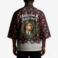 Malcolm X Christmas Kimono Retro Knitted Pattern Holiday Wreath Civil Rights Leader
