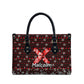 Malcolm X Christmas Leather Bag Retro Knitted Pattern Holiday Wreath Civil Rights Leader