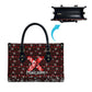 Malcolm X Christmas Leather Bag Retro Knitted Pattern Holiday Wreath Civil Rights Leader
