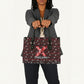 Malcolm X Christmas Leather Bag Retro Knitted Pattern Holiday Wreath Civil Rights Leader