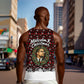 Malcolm X Christmas Men Tank Top Retro Knitted Pattern Holiday Wreath Civil Rights Leader