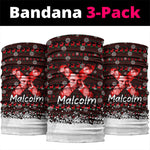 Malcolm X Christmas Neck Gaiter Retro Knitted Pattern Holiday Wreath Civil Rights Leader