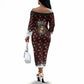Malcolm X Christmas Off The Shoulder Long Sleeve Dress Retro Knitted Pattern Holiday Wreath Civil Rights Leader