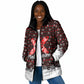Malcolm X Christmas Padded Jacket Retro Knitted Pattern Holiday Wreath Civil Rights Leader