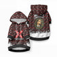 Malcolm X Christmas Pet Hoodie Retro Knitted Pattern Holiday Wreath Civil Rights Leader