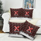 Malcolm X Christmas Pillow Cover Retro Knitted Pattern Holiday Wreath Civil Rights Leader