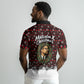 Malcolm X Christmas Polo Shirt Retro Knitted Pattern Holiday Wreath Civil Rights Leader