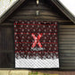 Malcolm X Christmas Quilt Retro Knitted Pattern Holiday Wreath Civil Rights Leader