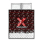 Malcolm X Christmas Quilt Bed Set Retro Knitted Pattern Holiday Wreath Civil Rights Leader