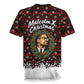 Malcolm X Christmas Rugby Jersey Retro Knitted Pattern Holiday Wreath Civil Rights Leader