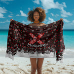 Malcolm X Christmas Sarong Retro Knitted Pattern Holiday Wreath Civil Rights Leader