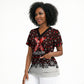 Malcolm X Christmas Scrub Top Retro Knitted Pattern Holiday Wreath Civil Rights Leader