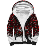 Malcolm X Christmas Sherpa Hoodie Retro Knitted Pattern Holiday Wreath Civil Rights Leader