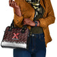Malcolm X Christmas Shoulder Handbag Retro Knitted Pattern Holiday Wreath Civil Rights Leader