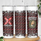 Malcolm X Christmas Skinny Tumbler Retro Knitted Pattern Holiday Wreath Civil Rights Leader