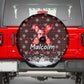 Malcolm X Christmas Spare Tire Cover Retro Knitted Pattern Holiday Wreath Civil Rights Leader