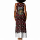 Malcolm X Christmas Tank Maxi Dress Retro Knitted Pattern Holiday Wreath Civil Rights Leader