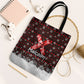 Malcolm X Christmas Tote Bag Retro Knitted Pattern Holiday Wreath Civil Rights Leader
