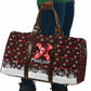 Malcolm X Christmas Travel Bag Retro Knitted Pattern Holiday Wreath Civil Rights Leader