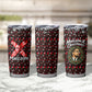 Malcolm X Christmas Tumbler Cup Retro Knitted Pattern Holiday Wreath Civil Rights Leader