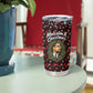 Malcolm X Christmas Tumbler Cup Retro Knitted Pattern Holiday Wreath Civil Rights Leader