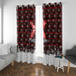 Malcolm X Christmas Window Curtain Retro Knitted Pattern Holiday Wreath Civil Rights Leader