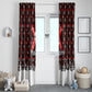 Malcolm X Christmas Window Curtain Retro Knitted Pattern Holiday Wreath Civil Rights Leader