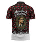 Malcolm X Christmas Zipper Polo Shirt Retro Knitted Pattern Holiday Wreath Civil Rights Leader