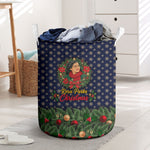 Rosa Parks Christmas Laundry Basket Freedom Bus Wreath Vintage Festive Holiday