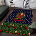 Rosa Parks Christmas Area Rug Freedom Bus Wreath Vintage Festive Holiday