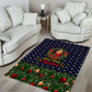 Rosa Parks Christmas Area Rug Freedom Bus Wreath Vintage Festive Holiday