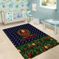 Rosa Parks Christmas Area Rug Freedom Bus Wreath Vintage Festive Holiday