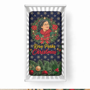 Rosa Parks Christmas Baby Bed Cover Freedom Bus Wreath Vintage Festive Holiday