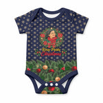 Rosa Parks Christmas Baby Onesie Freedom Bus Wreath Vintage Festive Holiday
