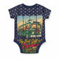 Rosa Parks Christmas Baby Onesie Freedom Bus Wreath Vintage Festive Holiday
