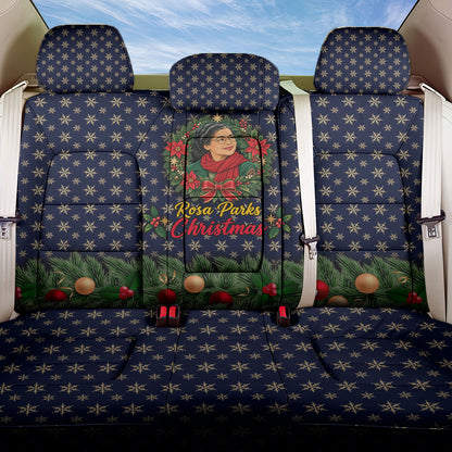 Rosa Parks Christmas Back Car Seat Cover Freedom Bus Wreath Vintage Festive Holiday