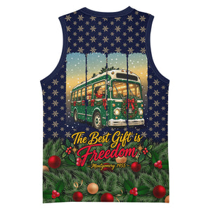 Rosa Parks Christmas Basketball Jersey Freedom Bus Wreath Vintage Festive Holiday