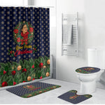 Rosa Parks Christmas Bathroom Set Freedom Bus Wreath Vintage Festive Holiday