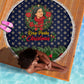 Rosa Parks Christmas Beach Blanket Freedom Bus Wreath Vintage Festive Holiday