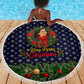 Rosa Parks Christmas Beach Blanket Freedom Bus Wreath Vintage Festive Holiday
