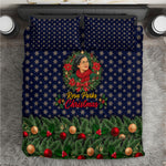 Rosa Parks Christmas Bedding Set Freedom Bus Wreath Vintage Festive Holiday
