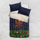 Rosa Parks Christmas Bedding Set Freedom Bus Wreath Vintage Festive Holiday