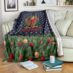 Rosa Parks Christmas Blanket Freedom Bus Wreath Vintage Festive Holiday